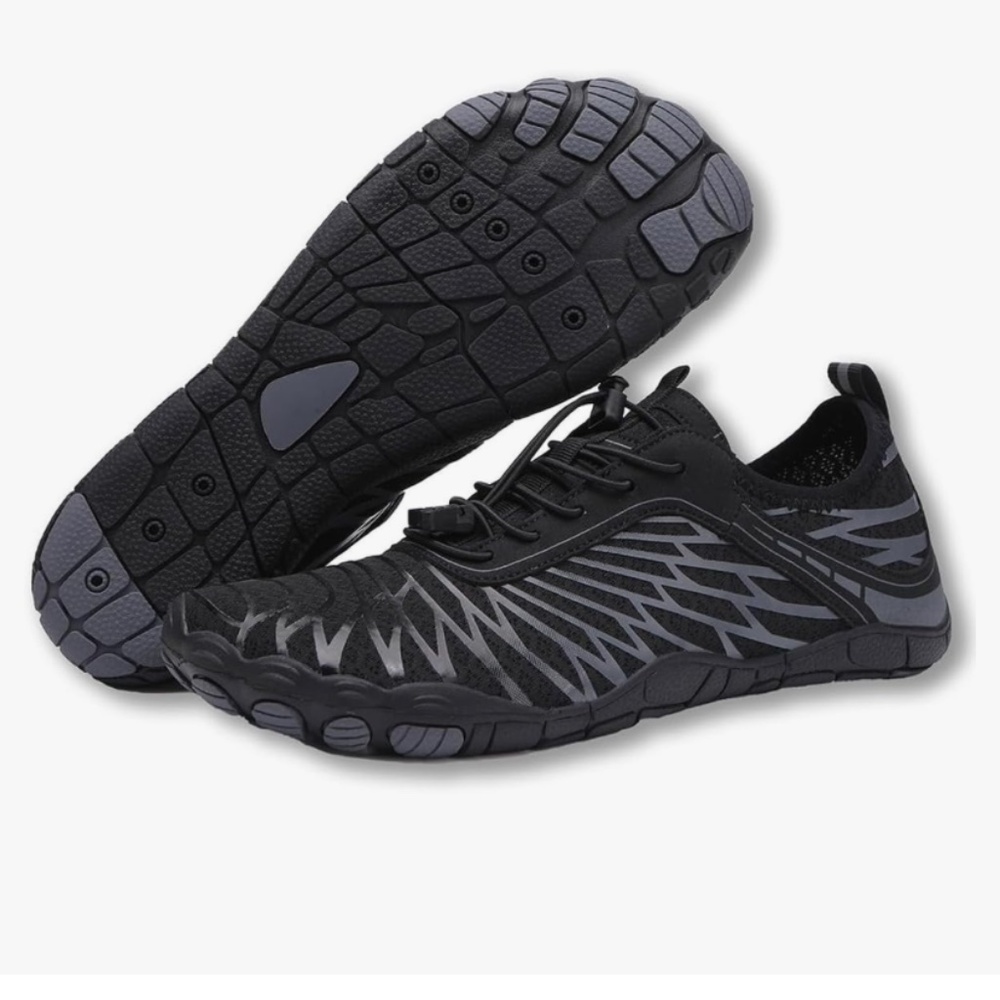 Barefoot hiking shoes.
